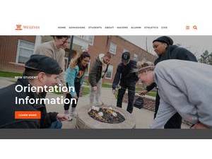 West Virginia Wesleyan College's official website homepage screenshot