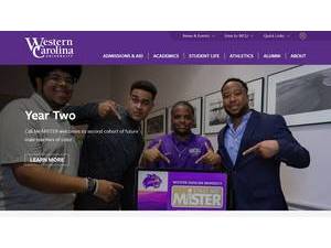 Western Carolina University's official website homepage screenshot
