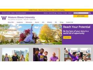 Western Illinois University's official website homepage screenshot