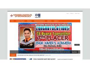 Western Institute of Technology's official website homepage screenshot