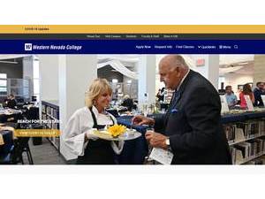 Western Nevada College's official website homepage screenshot
