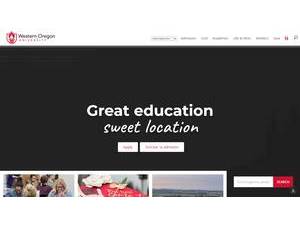 Western Oregon University's official website homepage screenshot