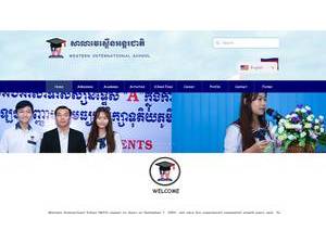 Western University, Cambodia's official website homepage screenshot