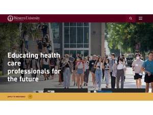 Western University of Health Sciences's official website homepage screenshot