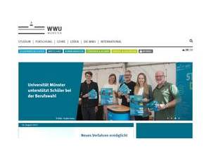 Westfälische Wilhelms-Universität Münster's official website homepage screenshot