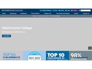 Westminster College, Pennsylvania's official website homepage screenshot