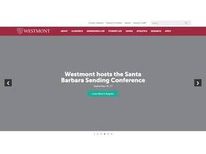 Westmont College's official website homepage screenshot