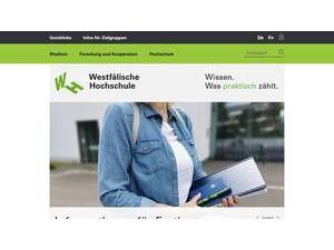 Westphalian University of Applied Sciences's official website homepage screenshot