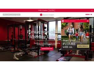 Wheeling University's official website homepage screenshot