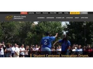 Wichita State University's official website homepage screenshot