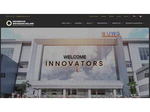 Widya Gama University's official website homepage screenshot
