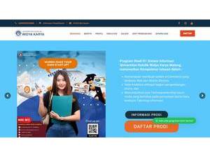 Widya Karya Catholic University's official website homepage screenshot