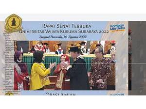 Wijaya Kusuma University of Surabaya's official website homepage screenshot