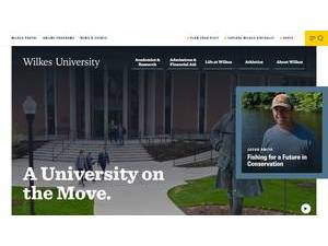 Wilkes University's official website homepage screenshot