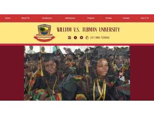 William V. S. Tubman University's official website homepage screenshot