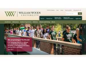 William Woods University's official website homepage screenshot