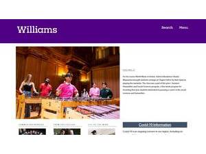 Williams College's official website homepage screenshot