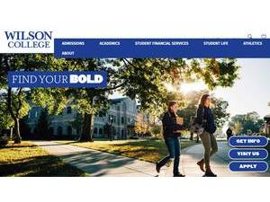 Wilson College's official website homepage screenshot
