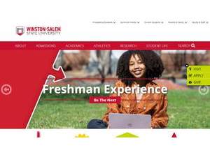 Winston-Salem State University's official website homepage screenshot