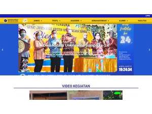 Wira Wacana Christian University's official website homepage screenshot