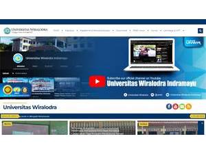 Wiralodra University's official website homepage screenshot