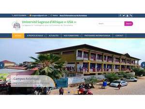 Wisdom University of Africa's official website homepage screenshot