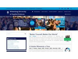 Wittenborg University of Applied Sciences's official website homepage screenshot
