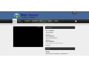 Wolkite University's official website homepage screenshot