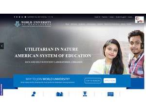 World University of Bangladesh's official website homepage screenshot