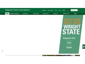 Wright State University's official website homepage screenshot