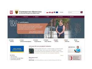 Wroclaw Medical University's official website homepage screenshot
