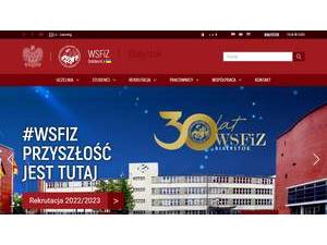 Wschodnioeuropejska Akademia Nauk Stosowanych w Białymstoku's official website homepage screenshot