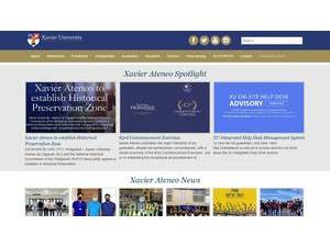 Xavier University-Ateneo de Cagayan's official website homepage screenshot