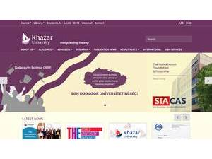 Xezer Universiteti's official website homepage screenshot