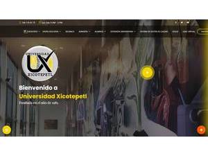 Xicotepetl University's official website homepage screenshot