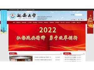 Yan'an University's official website homepage screenshot