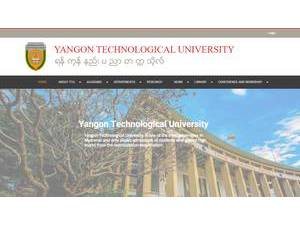Yangon Technological University's official website homepage screenshot
