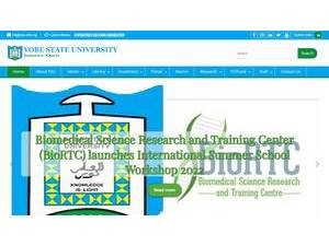 Yobe State University's official website homepage screenshot