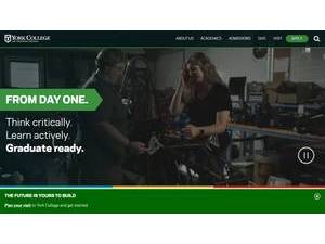 York College of Pennsylvania's official website homepage screenshot