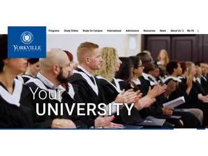 Yorkville University's official website homepage screenshot