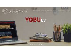 Yozgat Bozok University's official website homepage screenshot