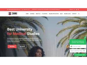 Zambian Royal Medical University's official website homepage screenshot