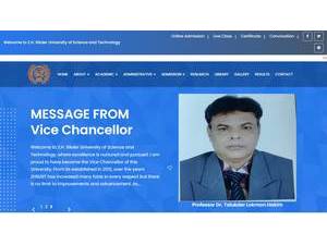 Z.H. Sikder University of Science and Technology 's official website homepage screenshot