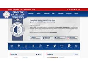 Zonguldak Bülent Ecevit Üniversitesi's official website homepage screenshot