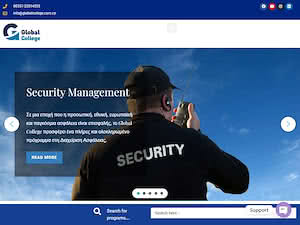 Παγκόσμιο Κολλέγιο's official website homepage screenshot