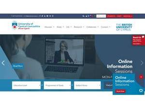 Πανεπιστήμιο Central Lancashire, Κύπρος's official website homepage screenshot