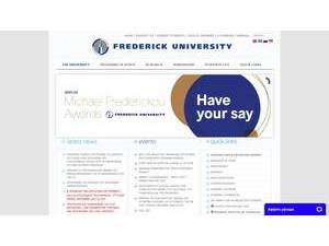 Πανεπιστήμιο Frederick's official website homepage screenshot