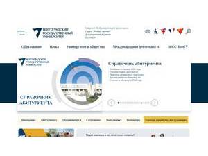 Волгоградский государственный университет's official website homepage screenshot