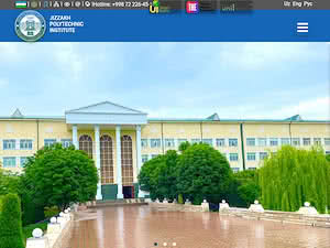 Джизакский политехнический институт's official website homepage screenshot