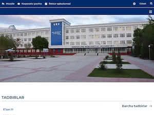 Каракалпакский государственный университет's official website homepage screenshot